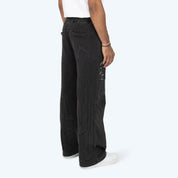 Denim Embossed Fleece Pants - Atom Black