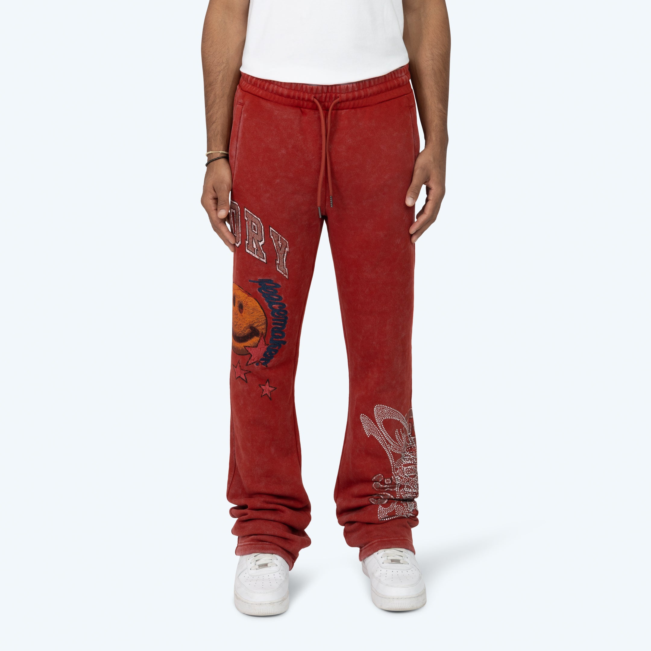 Stacked Glory Fleece Pants - Cinnabar