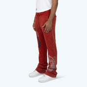Stacked Glory Fleece Pants - Cinnabar