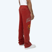 Stacked Glory Fleece Pants - Cinnabar