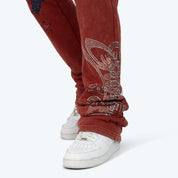 Stacked Glory Fleece Pants - Cinnabar