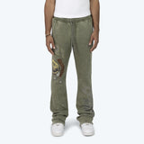 Stacked Glory Fleece Pants - Vintage Army