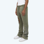 Stacked Glory Fleece Pants - Vintage Army