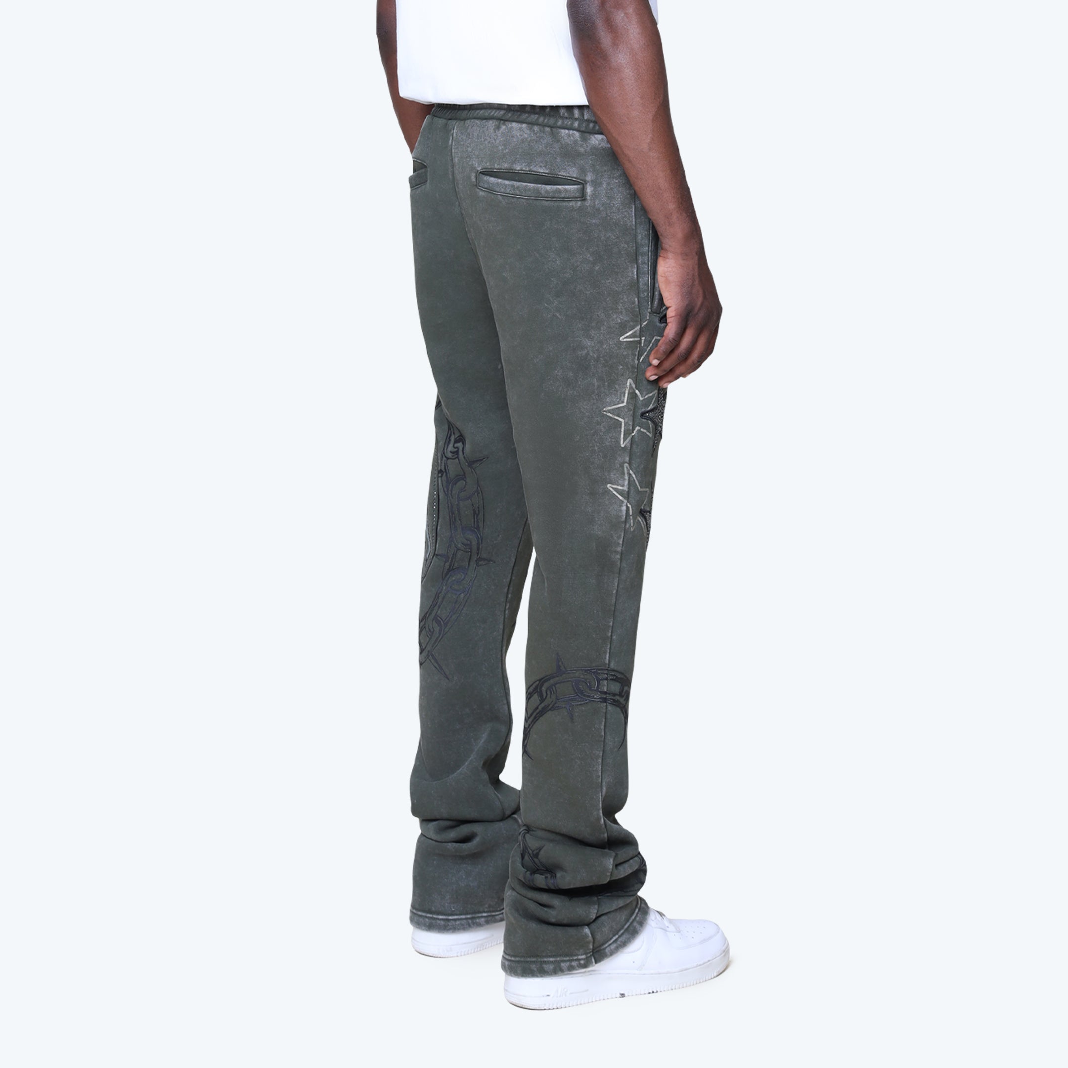 Stacked Luxe Club Fleece Pants - Moss