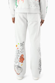 Doodle Fleece Pants - Microchip