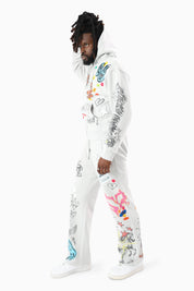 Doodle Fleece Pants - Microchip