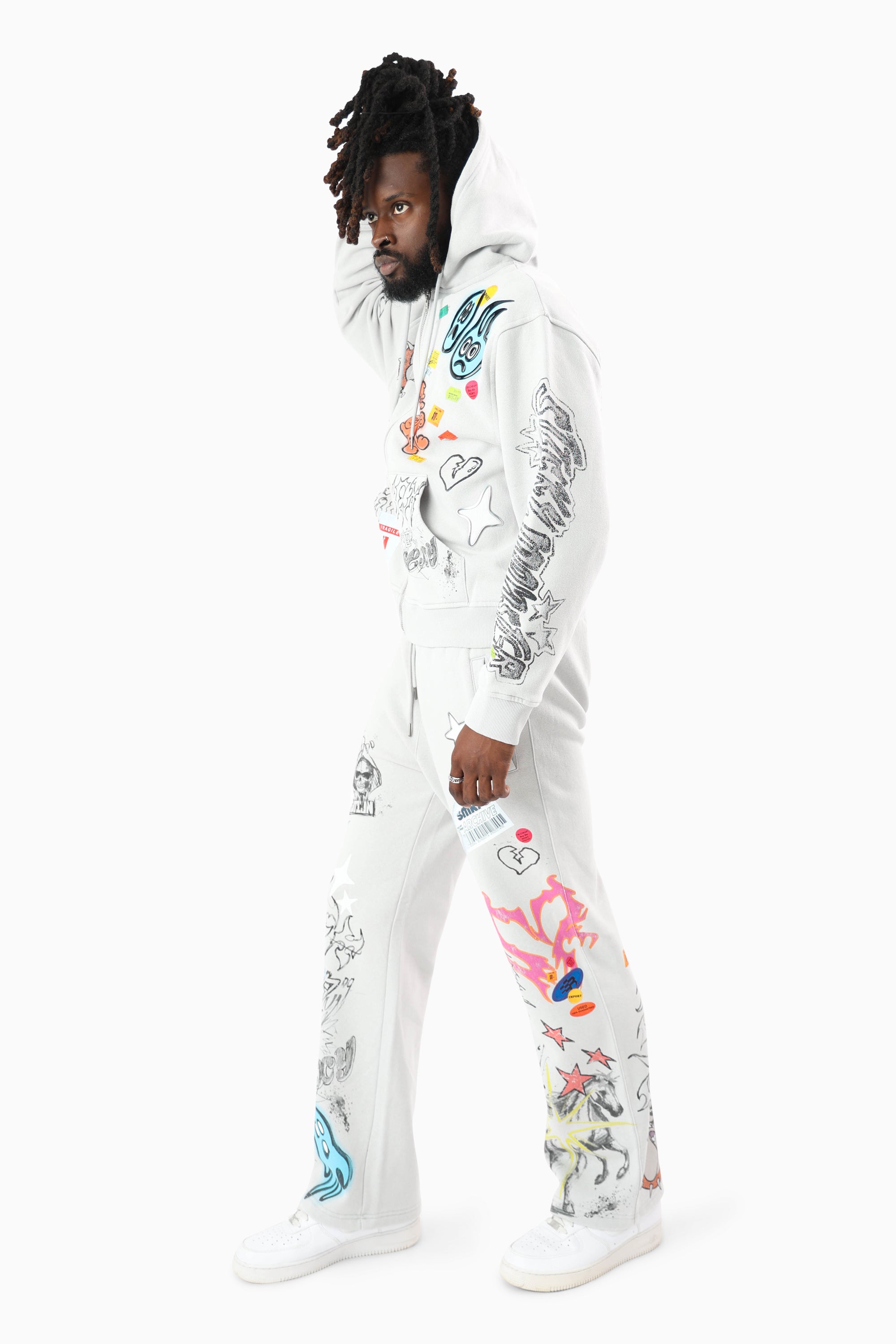 Doodle Fleece Pants - Microchip