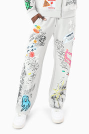 Doodle Fleece Pants - Microchip