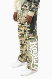 Royalty Colorblock Fleece Pants - Wood Camo