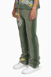 Endless Pursuit Fleece Pants - Vintage Army