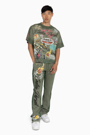 Endless Pursuit Fleece Pants - Vintage Army