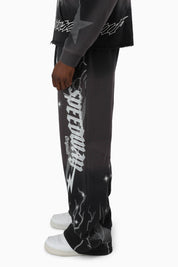 Speedway Dip Dye Fleece Pants - Black