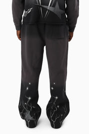 Speedway Dip Dye Fleece Pants - Black