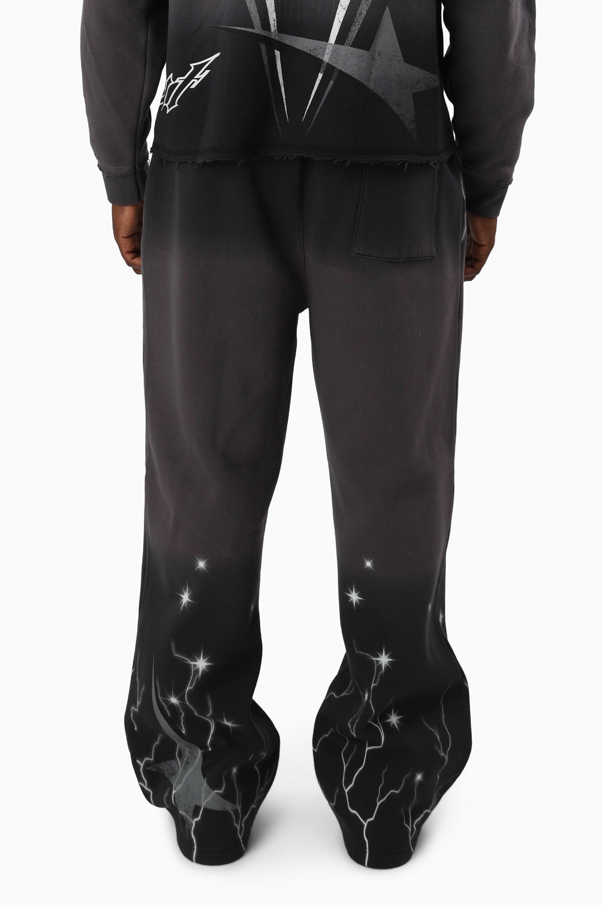 Speedway Dip Dye Fleece Pants - Black