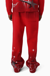 Speedway Dip Dye Fleece Pants - True Red