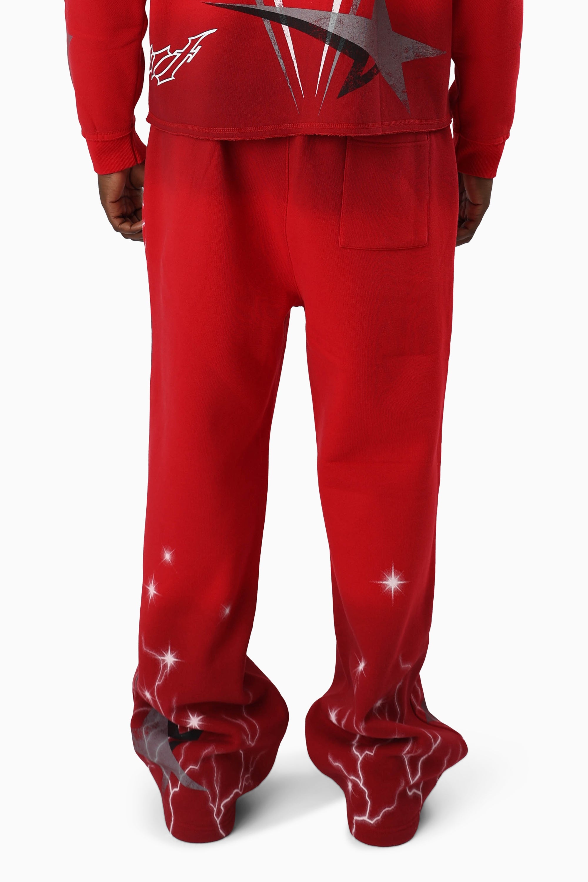 Speedway Dip Dye Fleece Pants - True Red