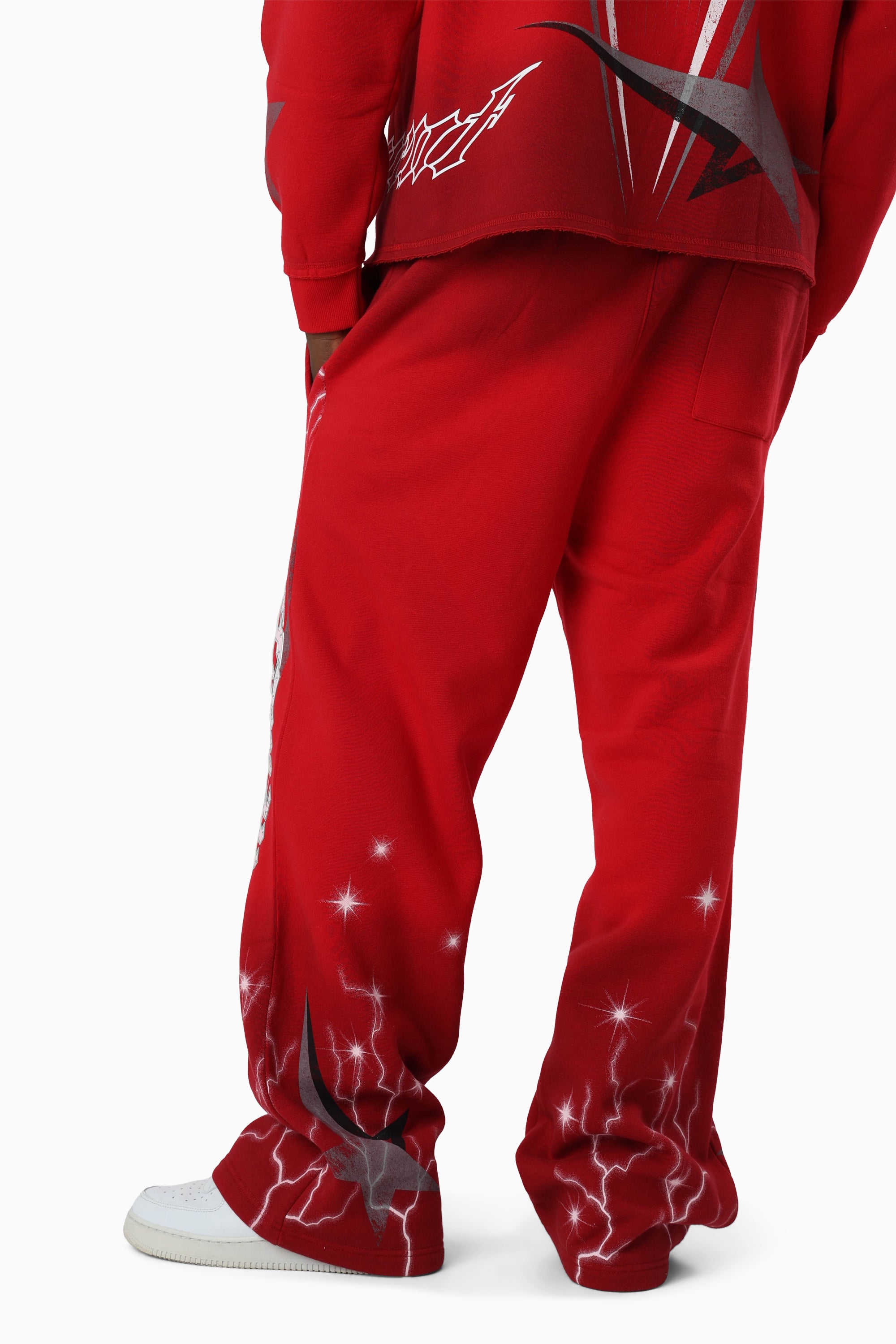Speedway Dip Dye Fleece Pants - True Red