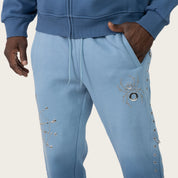 Stacked No Rules Fleece Pants - Dusk Blue