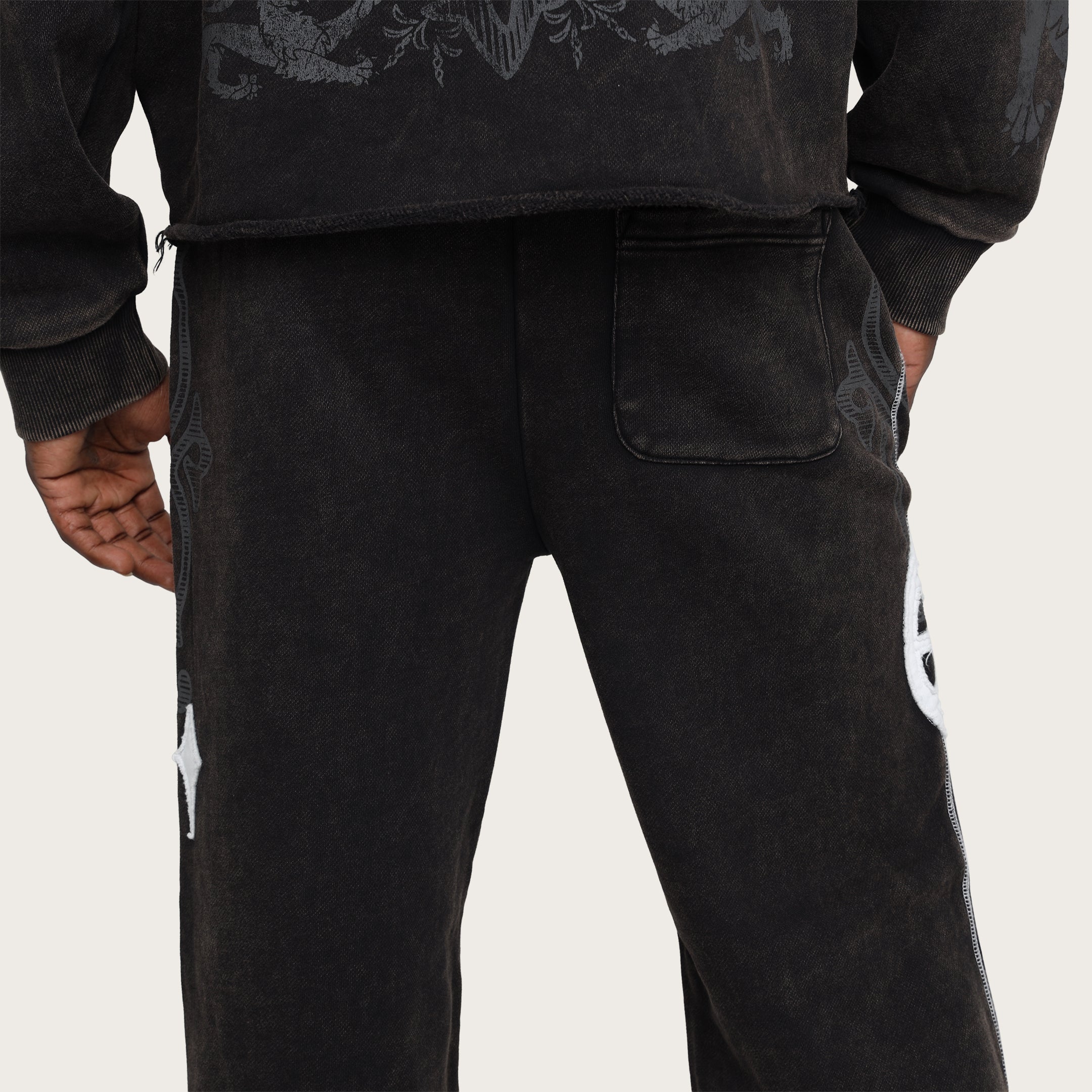 Straight Champion Fleece Pants - Black