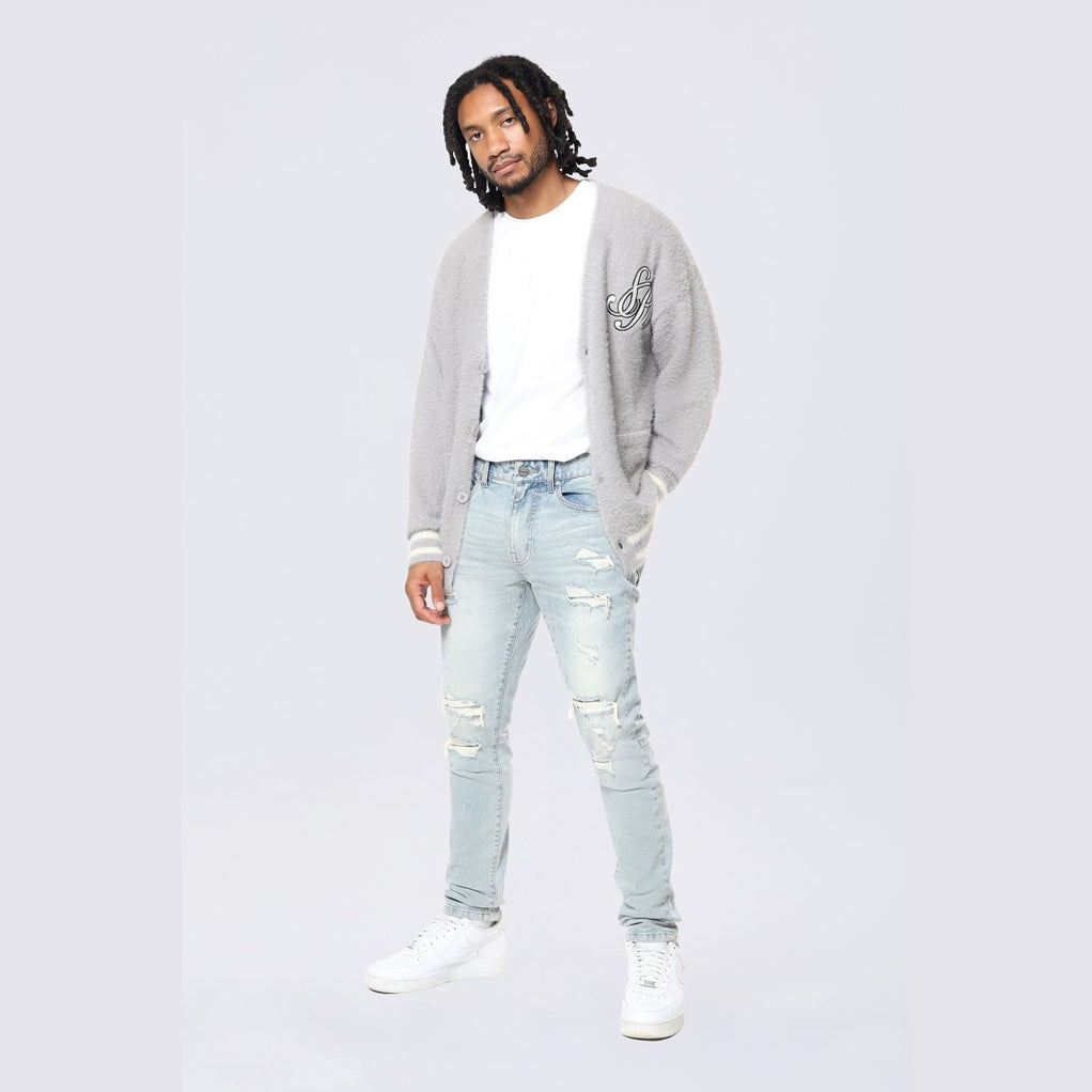 Smoke Rise Country Club Cardigan - Heather Grey