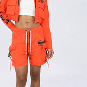 Slouched Utility Windbreaker Shorts