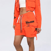 Slouched Utility Windbreaker Shorts