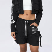 Slouched Utility Windbreaker Shorts