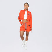 Slouched Utility Windbreaker Shorts