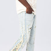 Straight Tapestry Embroidered Jeans