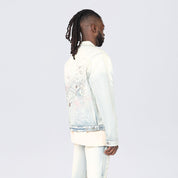 Workwear Maximalist Pearl Studded Jean Jacket