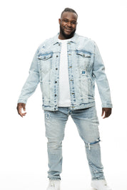 Smoke Rise Big and Tall Shotgun Jean Jacket - Cypher Blue