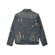 Smoke Rise Rip And Repaired Color Jean Jacket - Blue Opal