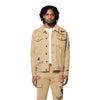 Outdoor Color Denim Jacket - Khaki