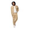 Outdoor Color Denim Cargo Pants - Khaki