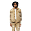 Embroidered Plaid Backed Denim Jacket - Brulee