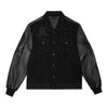Denim Varsity Jacket - Black