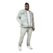 Smoke Rise Big and Tall Big and Tall - Wave Effect Denim Jeans - Leo Blue