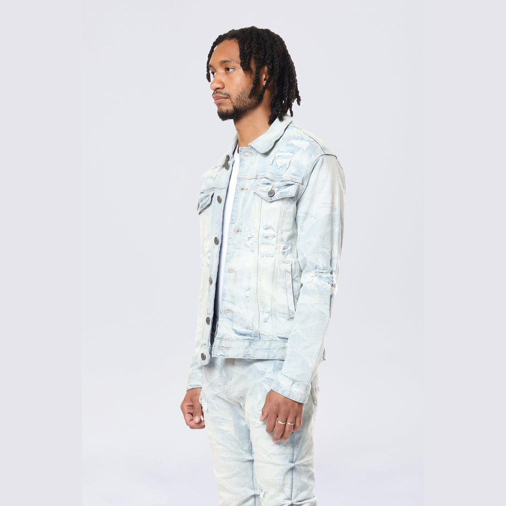 Smoke Rise Lightning Wash Denim Jacket - Marshfield Blue