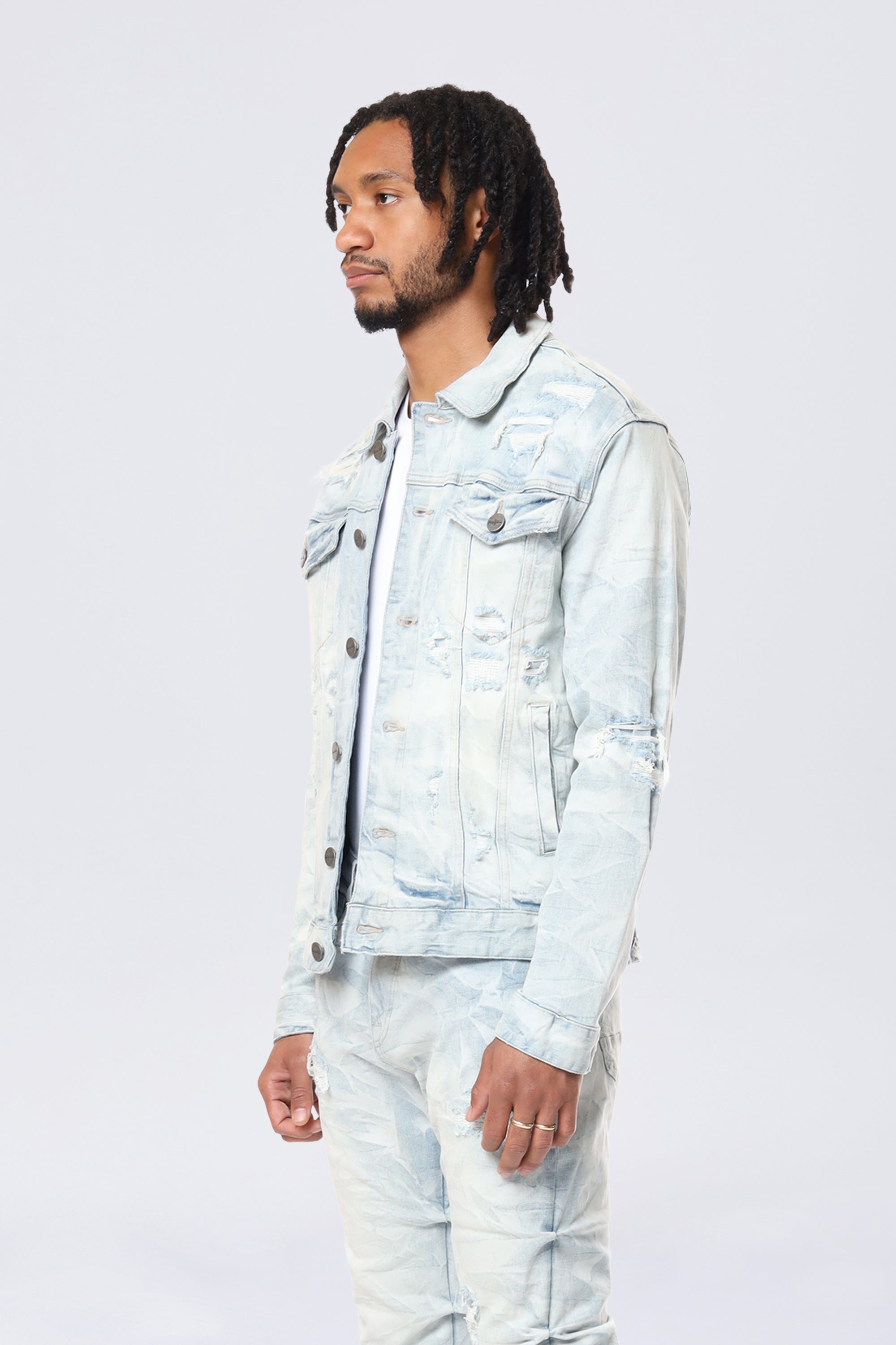 Lightning Wash Denim Jacket - Marshfield Blue