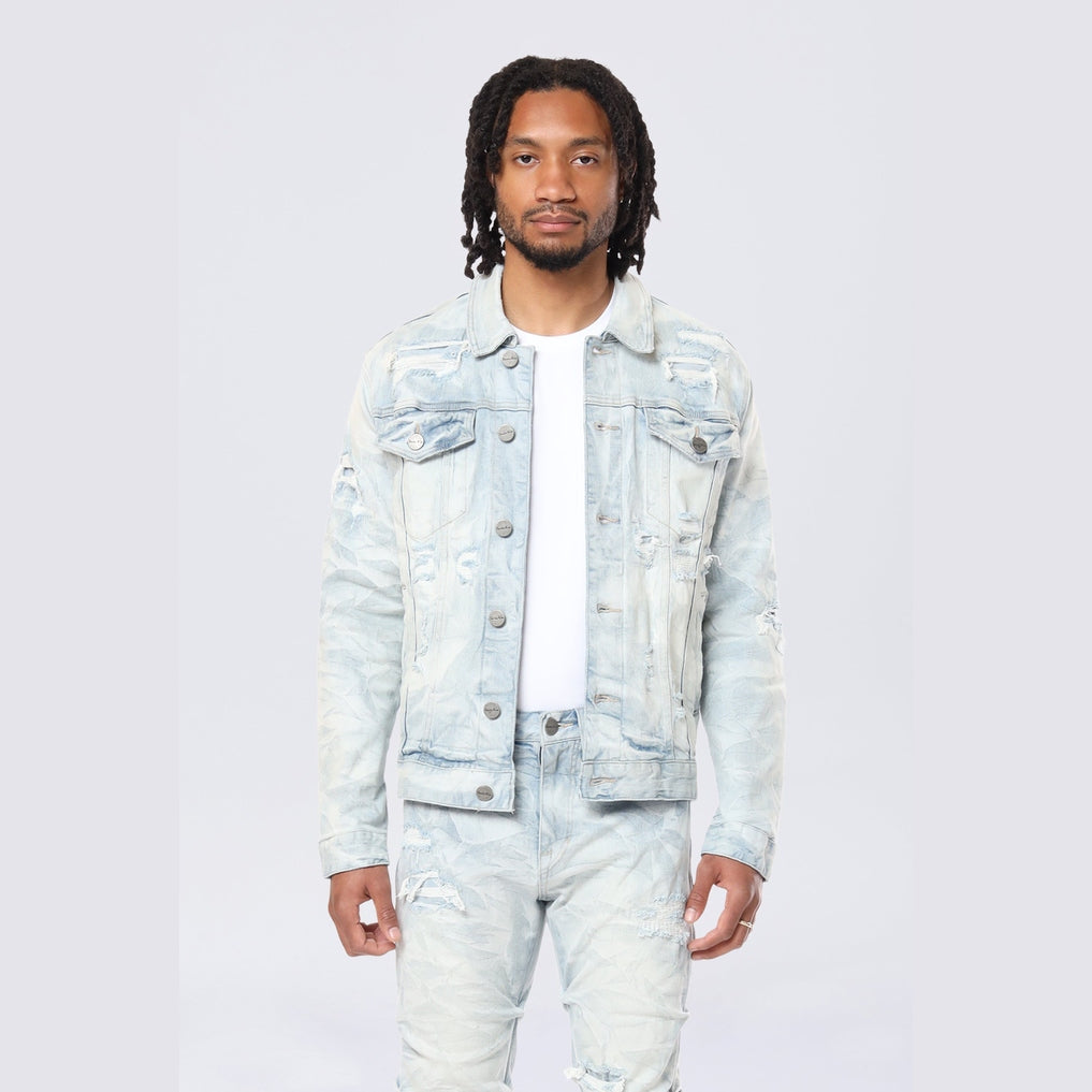 Smoke Rise Lightning Wash Denim Jacket - Marshfield Blue