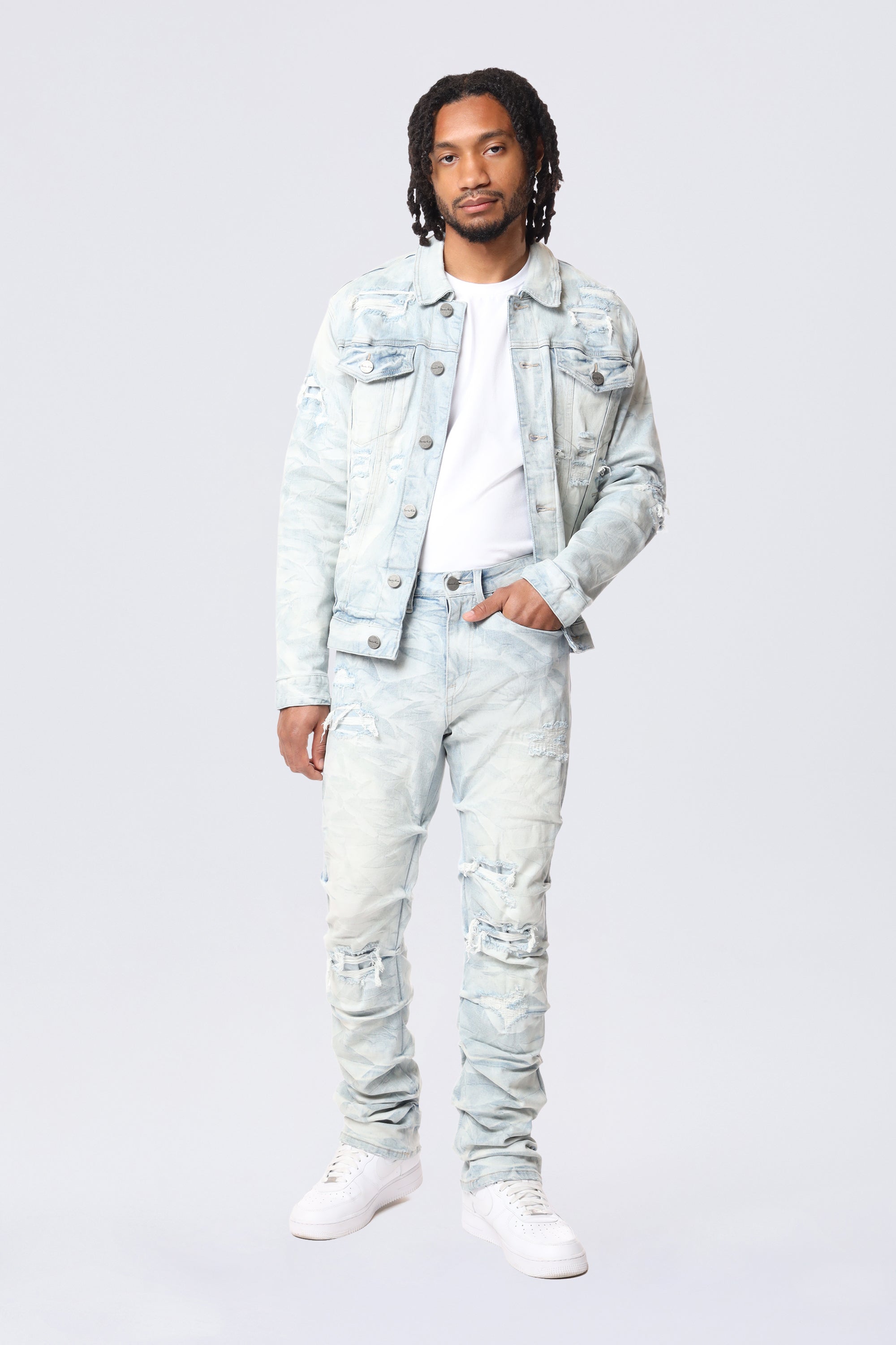 Lightning Wash Denim Jacket - Marshfield Blue