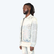 Workwear Maximalist Pearl Studded Jean Jacket