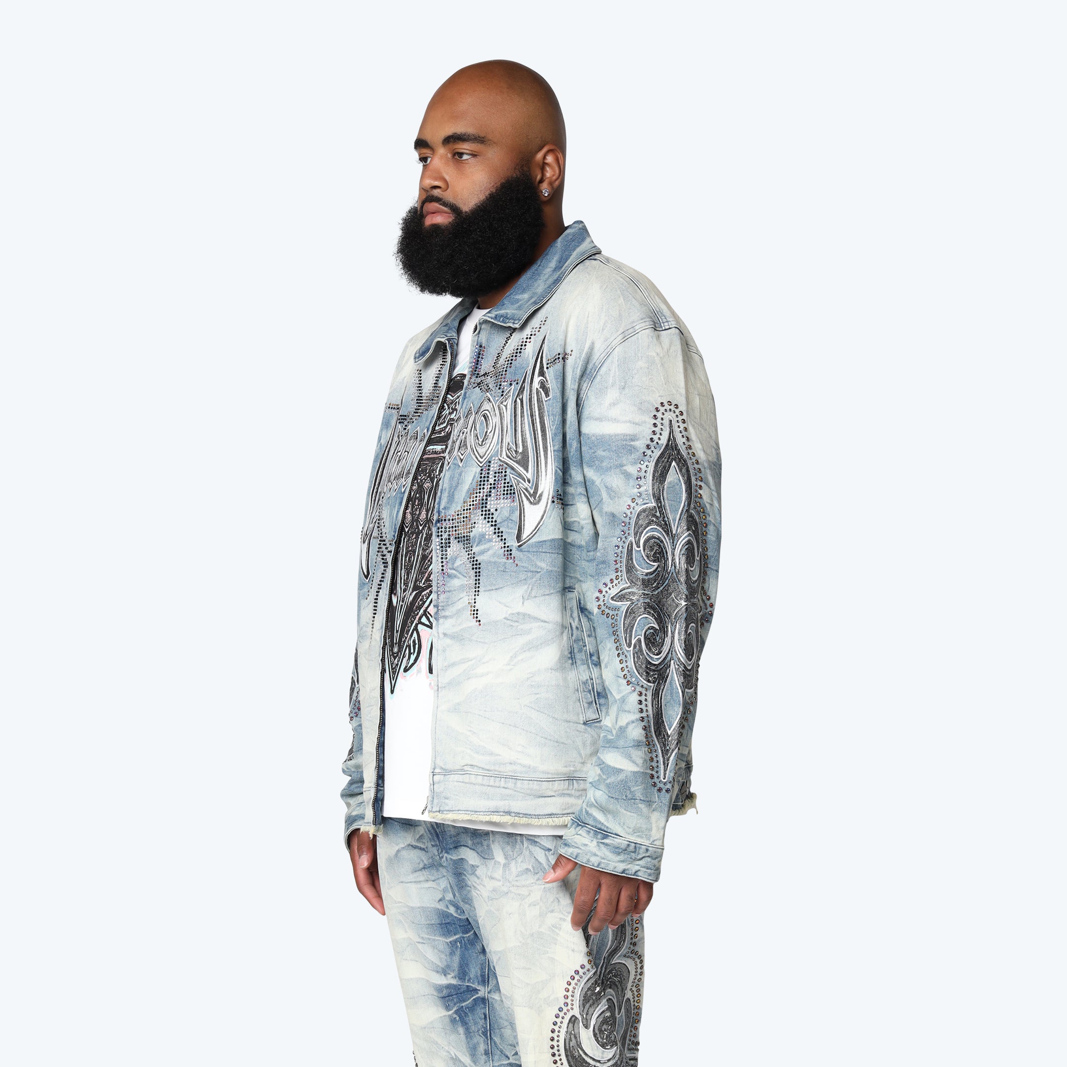 Big and Tall - Luminous Denim Jacket - Lowell Blue