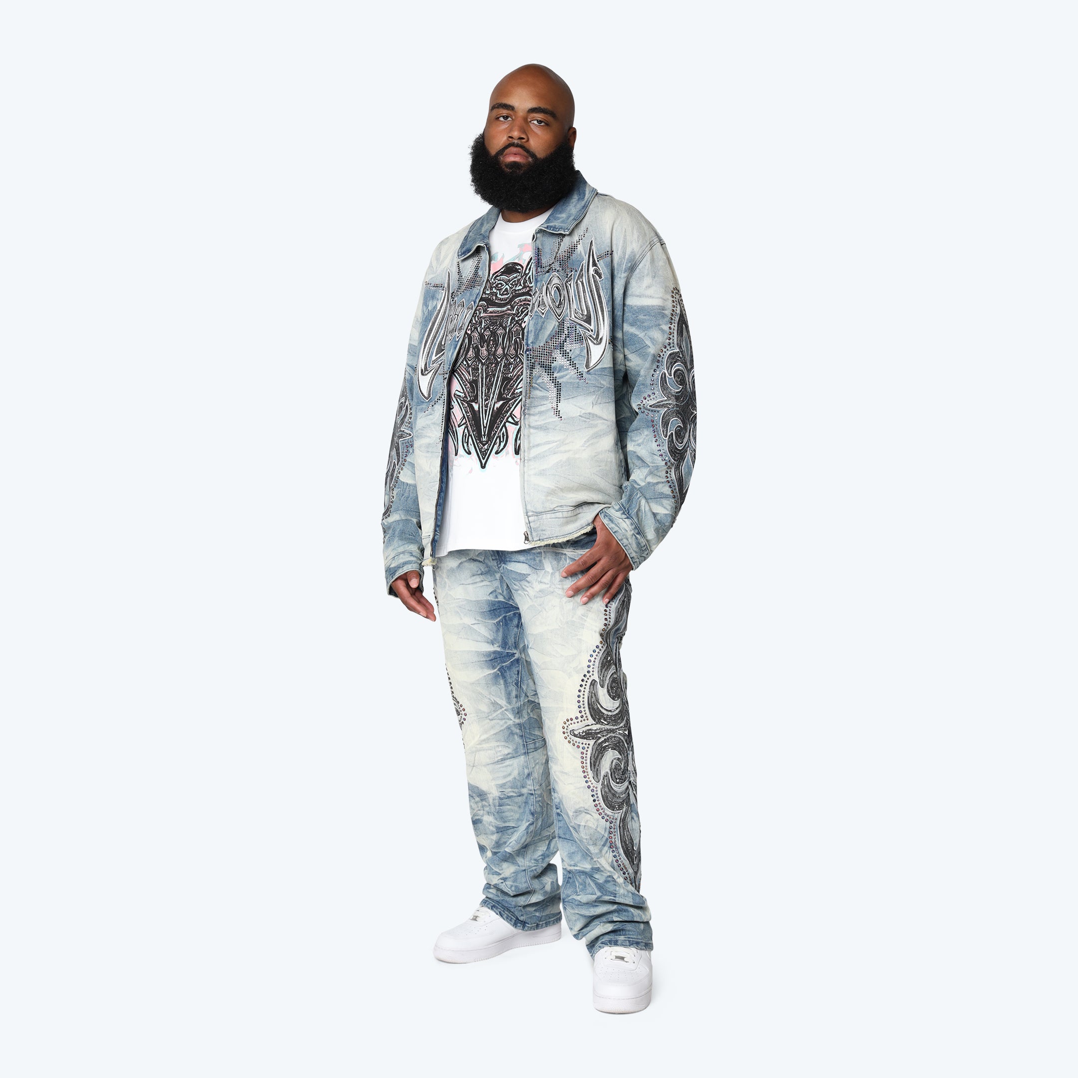 Big and Tall - Luminous Denim Jacket - Lowell Blue
