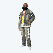 Big and Tall - Victory Color Weft Jeans - Kelly Blue