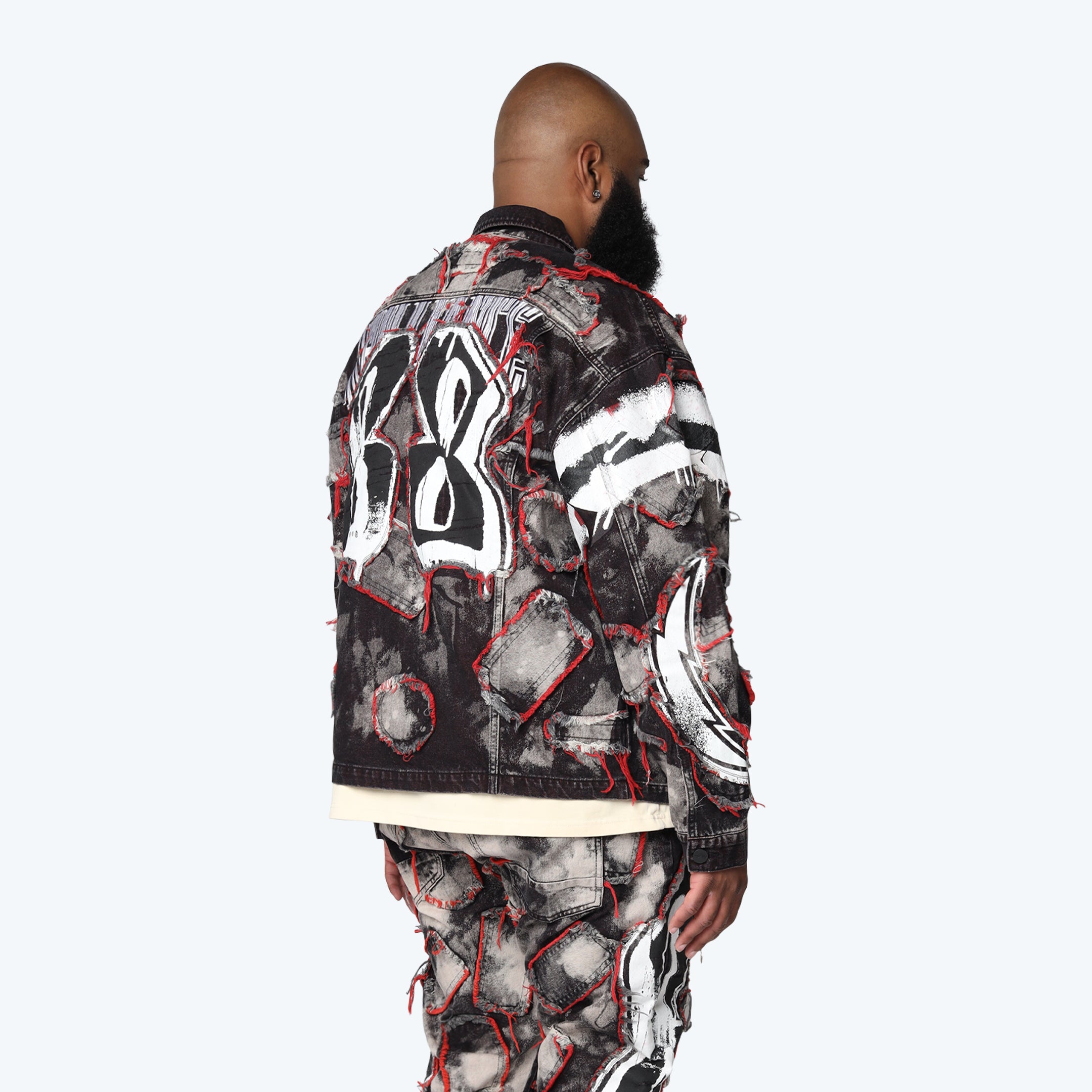 Big and Tall - Victory Color Weft Denim Jacket - Nickel Black