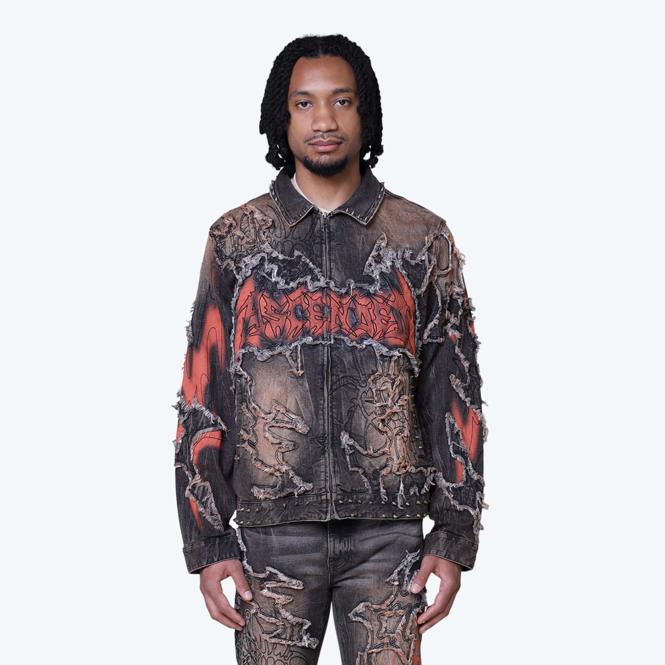 Ascended Denim Jacket - Paisley Black – Smoke Rise NY