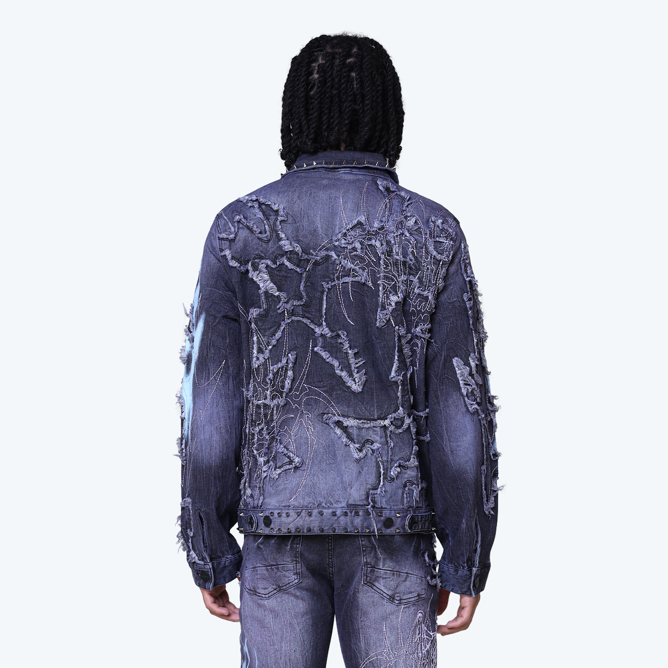 Ascended Denim Jacket - Paisley Black