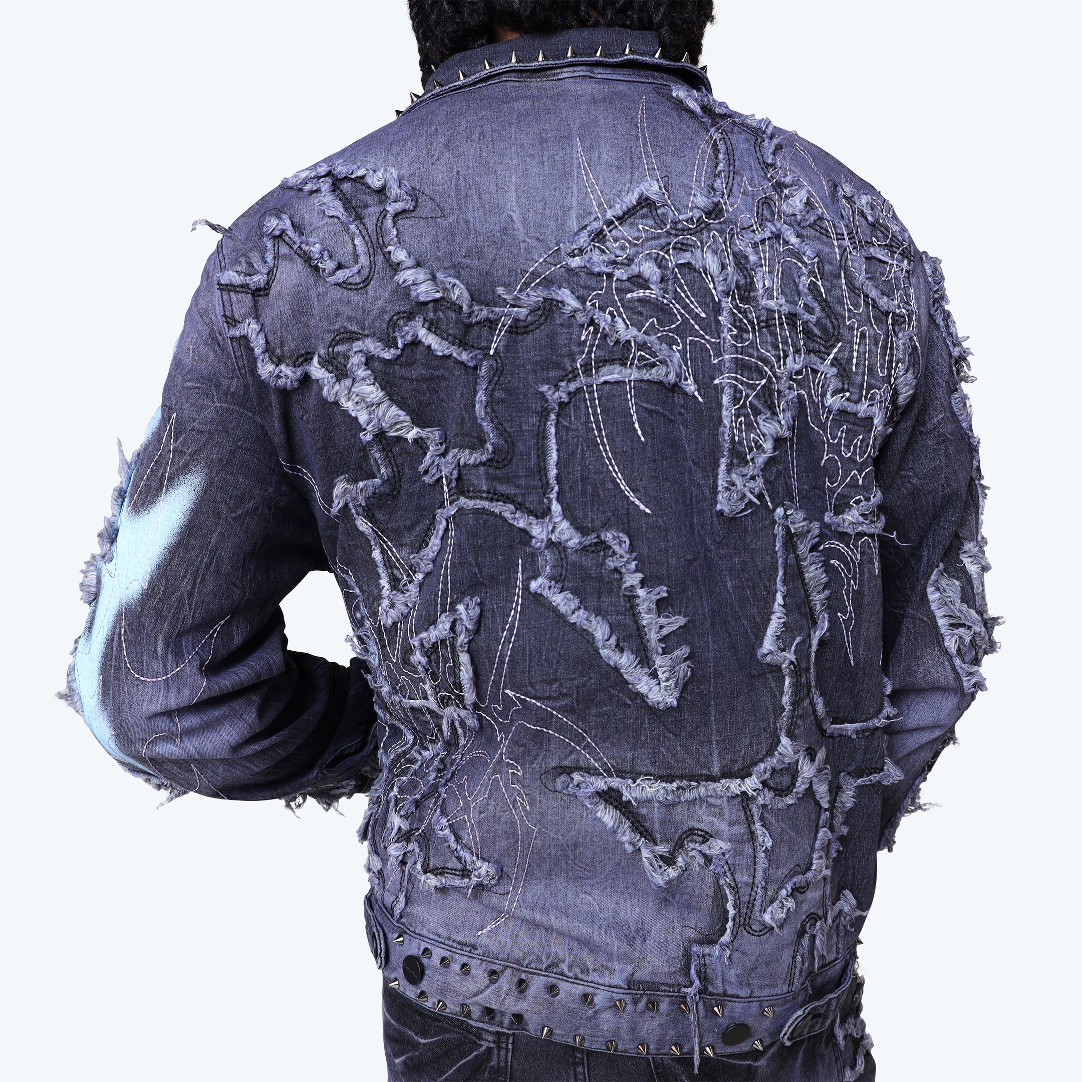 Ascended Denim Jacket - Paisley Black