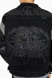 Rise To Reign Trucker Jacket - Glow Black